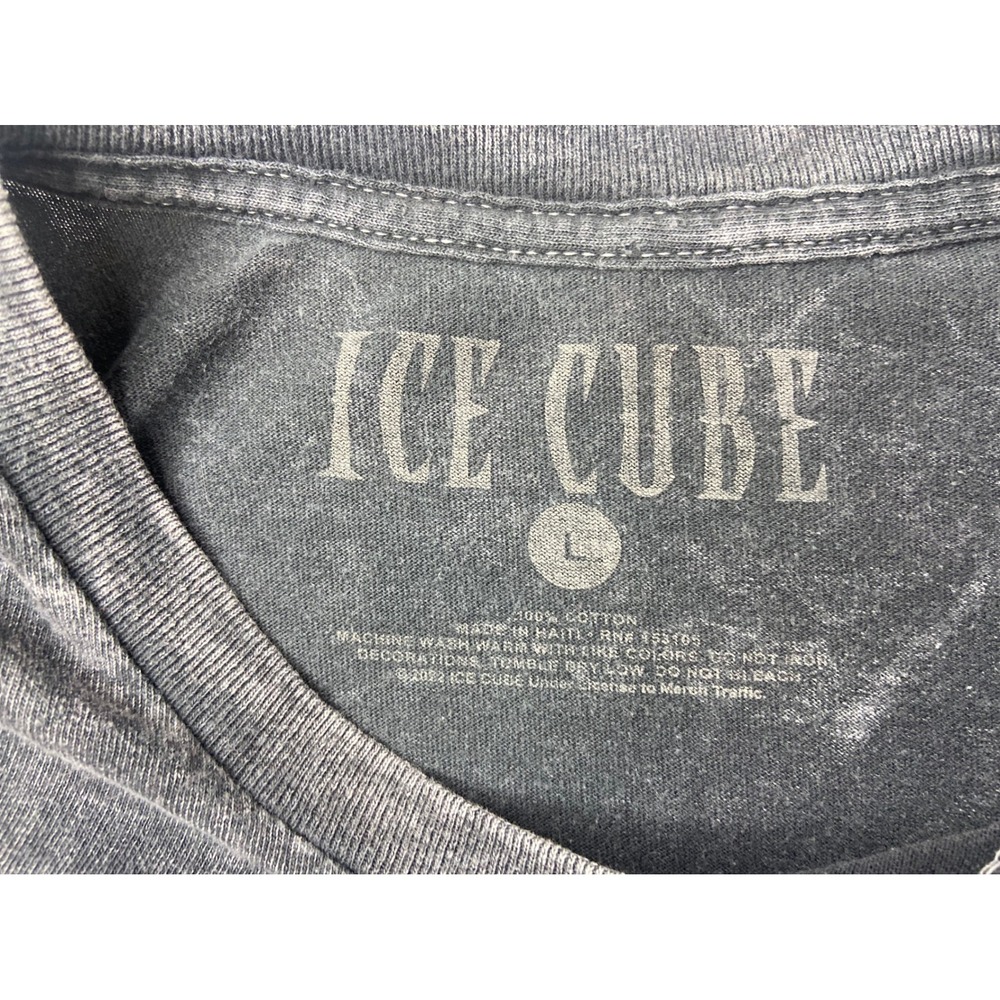 Ice Cube Mens Graphic‎ T-Shirt Acid Wash Black Lowrider Hip Hop Tee Large - Picture 3 of 8